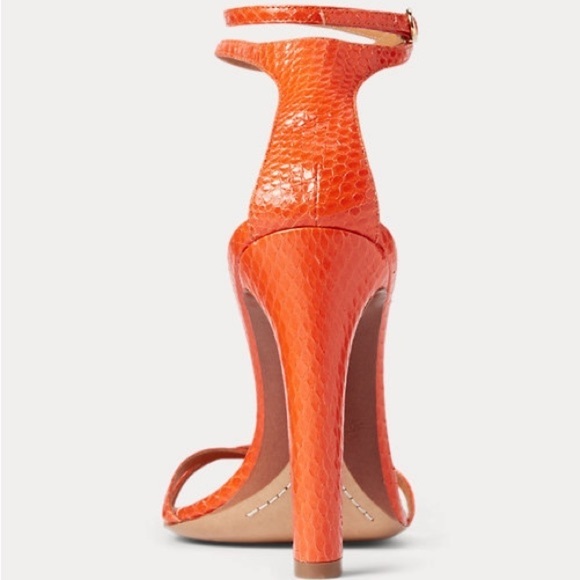 Ralph Lauren Purple Label Ardelisa Ayers Snakeskin Sandal Bright Orange EU 39.5 - Picture 4 of 16
